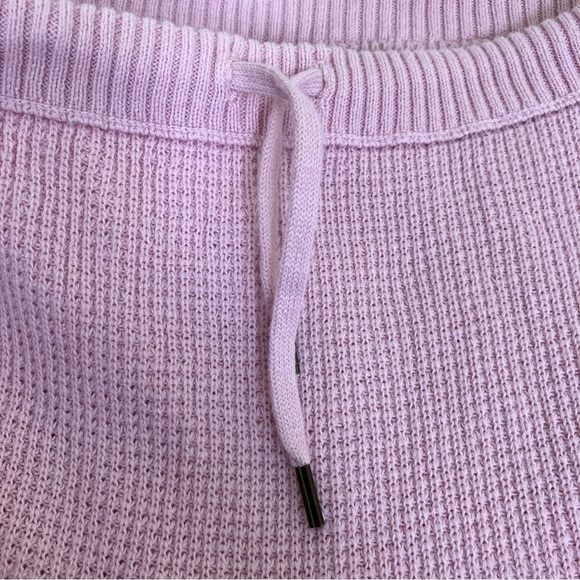 Ralph Lauren LRL Waffle Knit Cowl Neck Casual Sweater Pale Pink Cotton Sz S - Picture 15 of 16